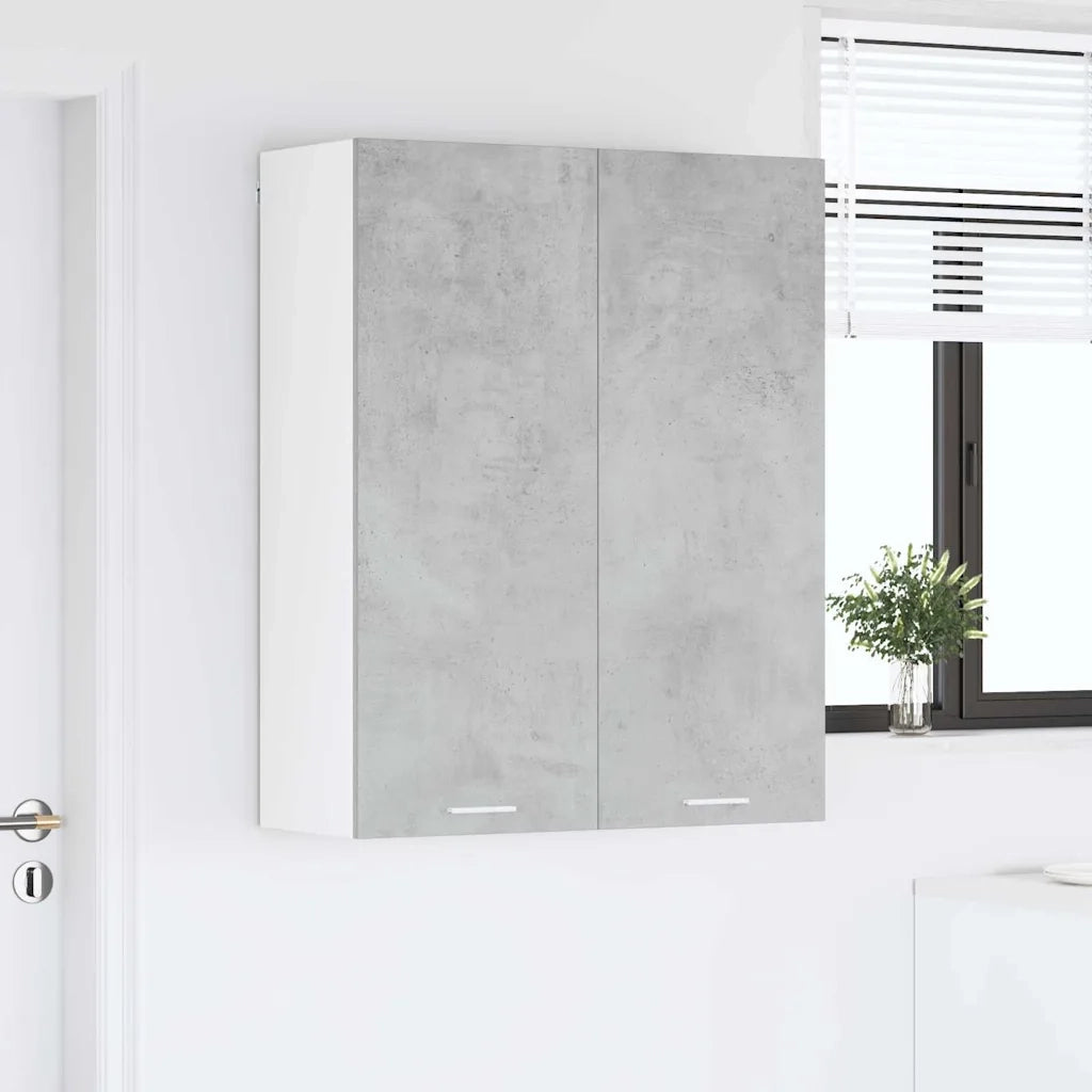 Armadio pensile con porta Grigio cemento 80 x 31 x 100 cm 884365