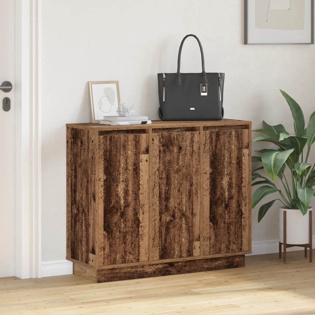 Mobile con LED in Legno Vecchio 90x32x75 cm in Legno Ingegnerizzato