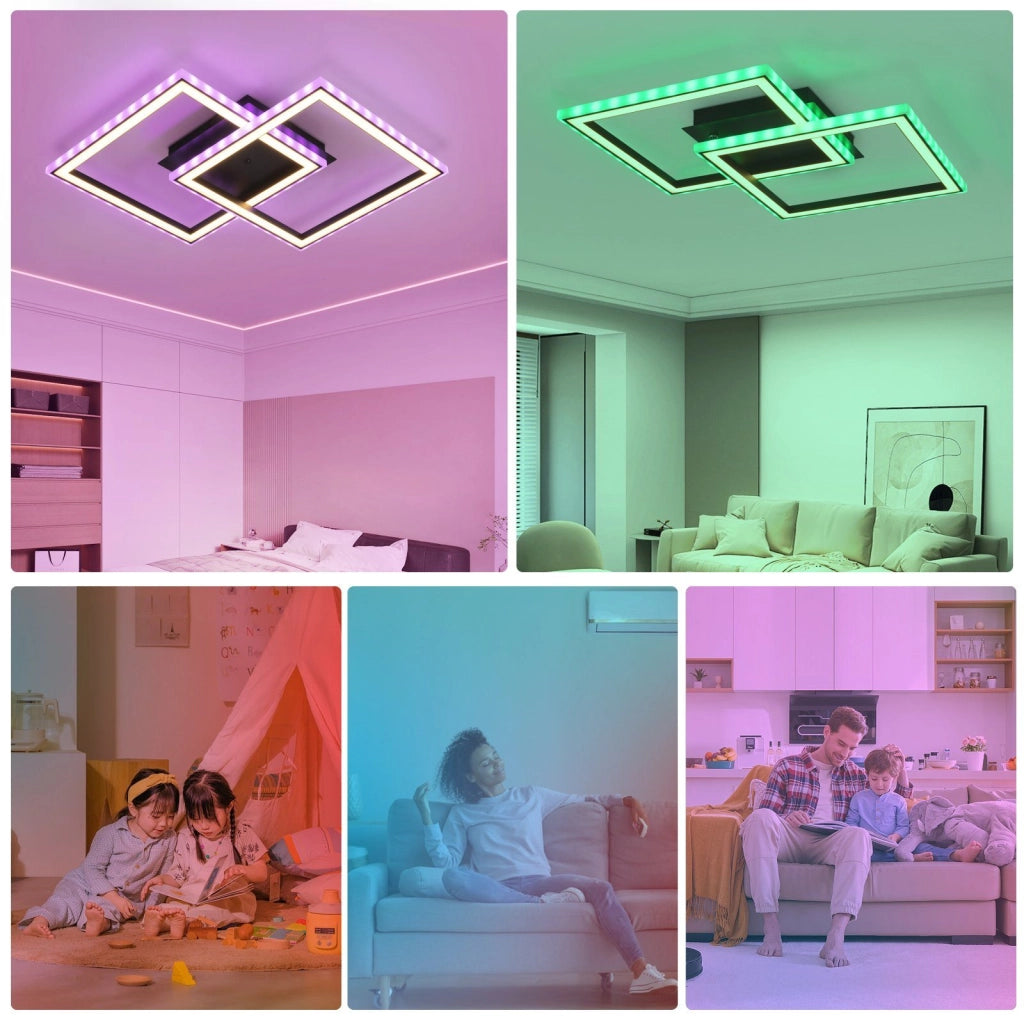 ZMH Lampada da soffitto plafoniera LED RGB telecomando illuminazione design per interni