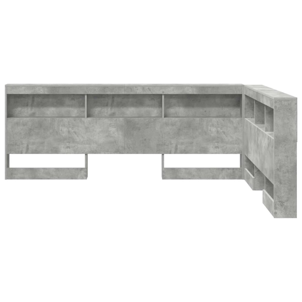 Testata contenitore Grigio cemento 140 cm Legno multistrato 3335488