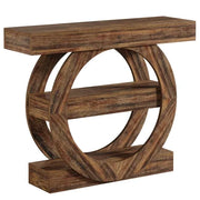 Consolle con 3 ripiani aperti; anti-ribaltamento - per ingresso - in legno - 105x30x85 cm - marrone