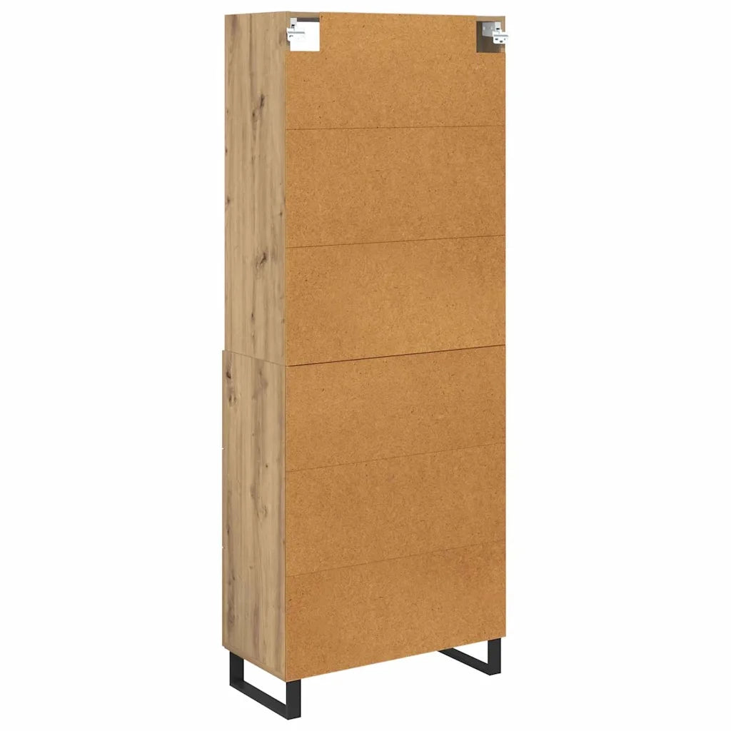 Credenza 2 pcs Rovere artigianale Legno multistrato