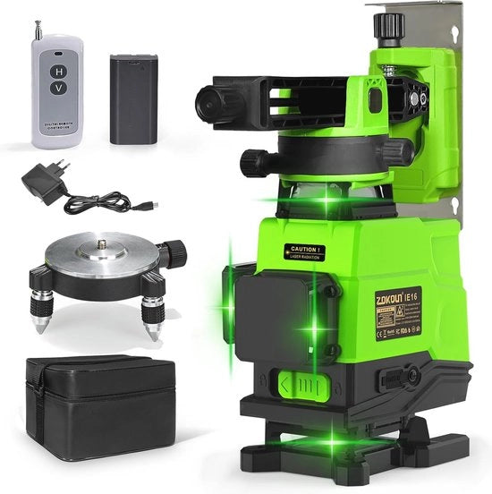 Modulo laser per pavimento e parete - laser verde con alta visibilità, 16 linee e livellamento automatico 360 gradi