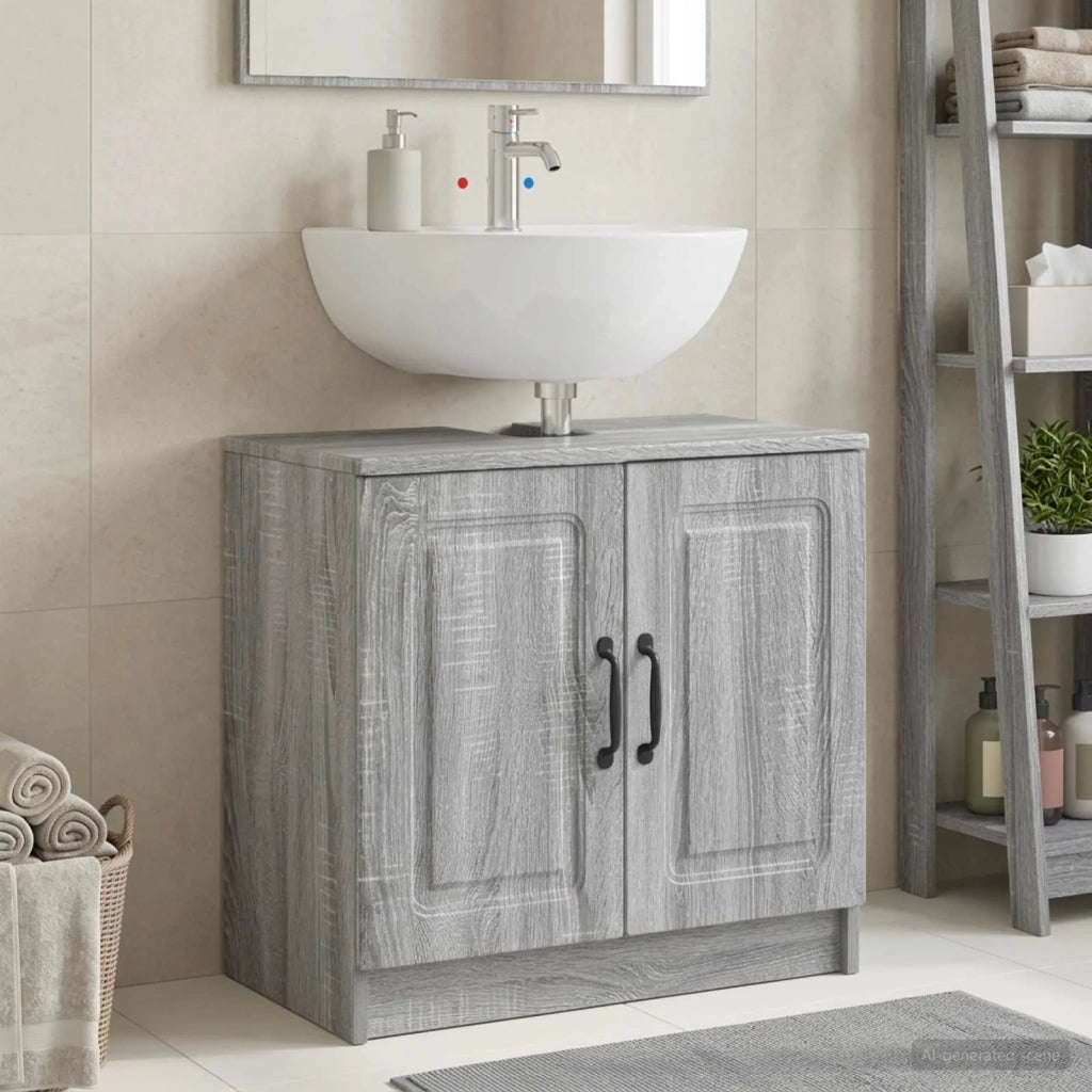 Armadio per Lavabo da Bagno UTRECHT Sonoma grigio 897671