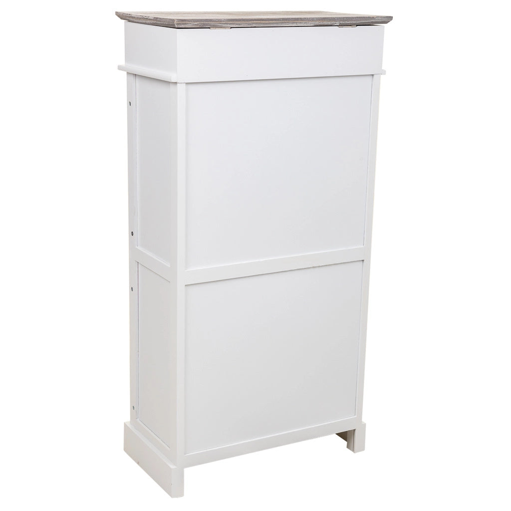 Scarpiera in legno bianco 50x28x98h
