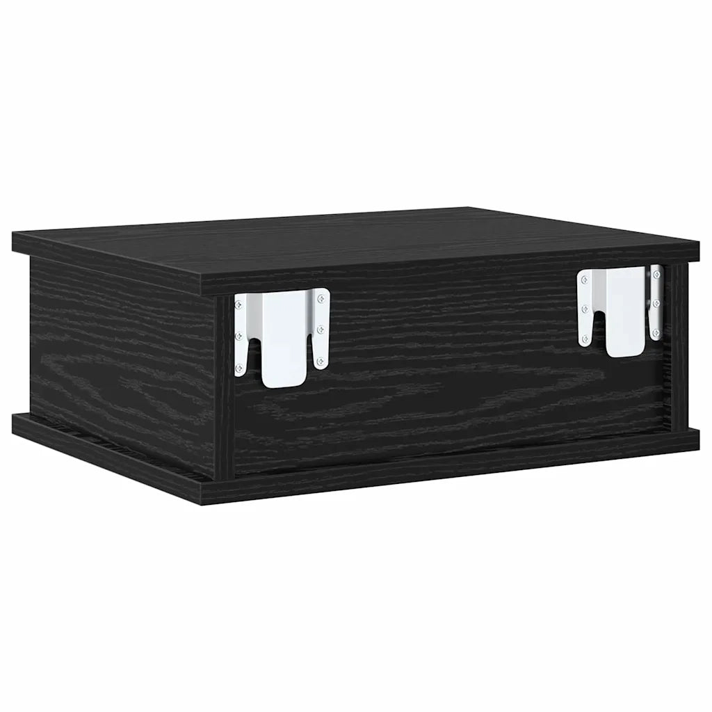 Comodino Rovere Nero 40 x 31 x 15 cm Legno multistrato