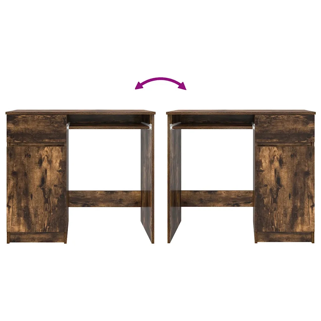 vidaXL Scrivania Rovere Fumo 86x49x76 cm in Legno Multistrato