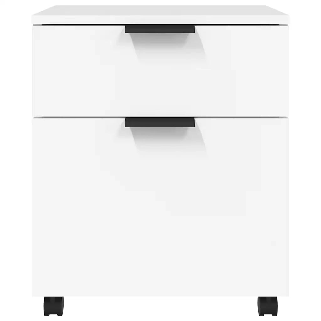 Schedario con Ruote Bianco 45x38x54 cm Legno Multistrato CFW6207251