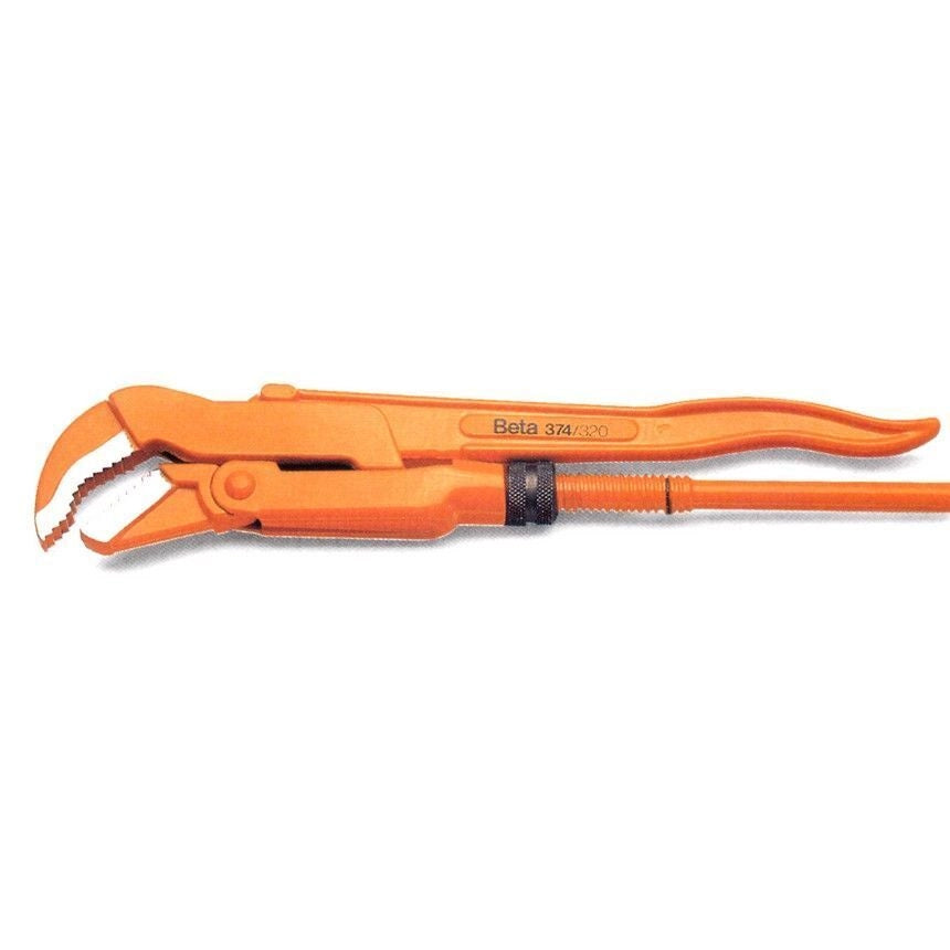 Beta 374 320 Giratubi Modello Svedese Ganasce Sottili 45° Acciaio Forgiato 320 mm Apertura 1'' Gas colore Arancione