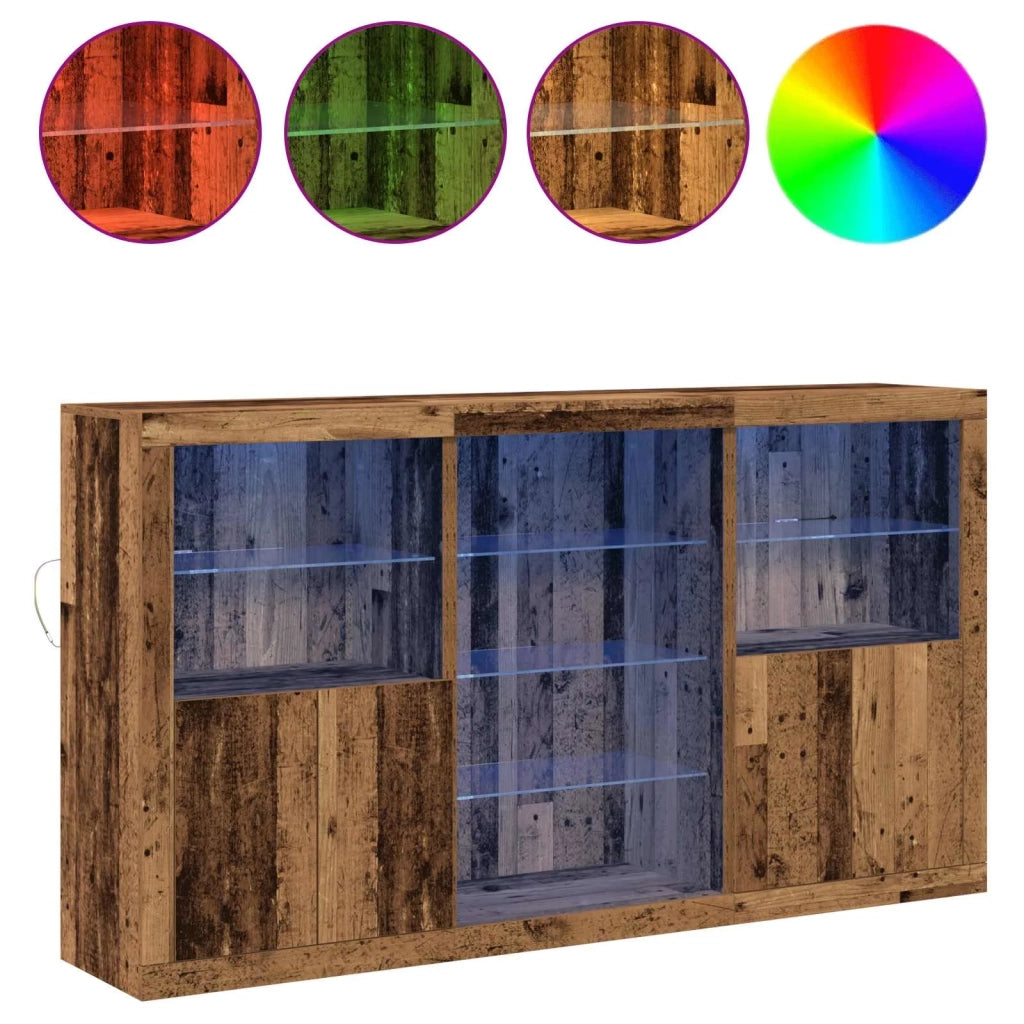 Madia LED Legno vecchio 181,5 x 37 x 100 cm Legno multistrato 3333125