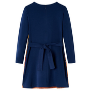 Abito da Bambina a Maniche Lunghe Blu Marino 104 CFW1924876