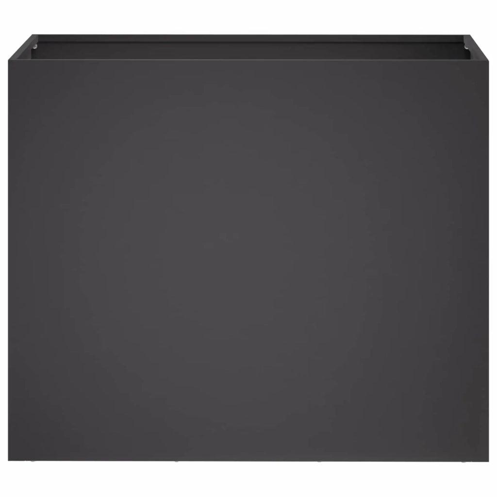 Vaso da giardino Nero 60 x 30 x 50 cm Acciaio laminato a freddo 8005568