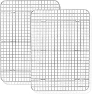 Raccoglitore di raffreddamento rettangolare in acciaio inossidabile, grande capacità per teglie, raffreddamento, cottura, resistente alla lavastoviglie e salutare - 38,9 x 28,8 x 1,8 cm