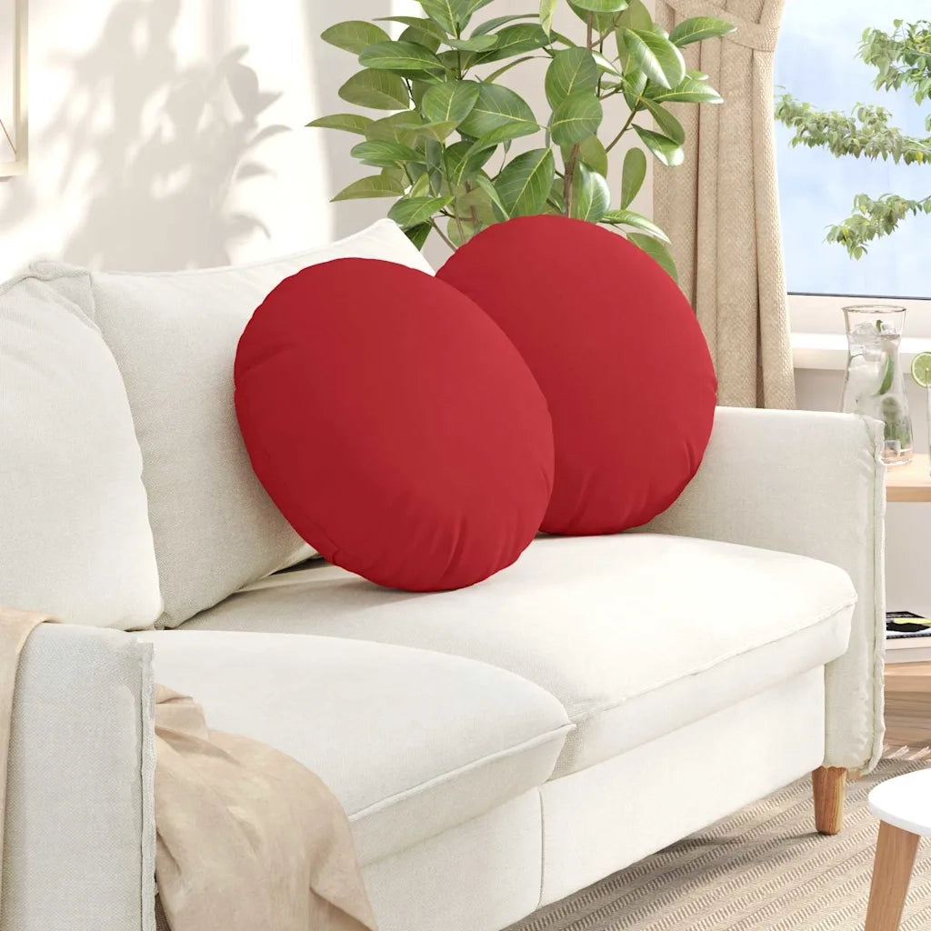 Cuscini per Seduta 2 pz | Cuscini per sedie Rosso ?50 x 19 cm Tessuto