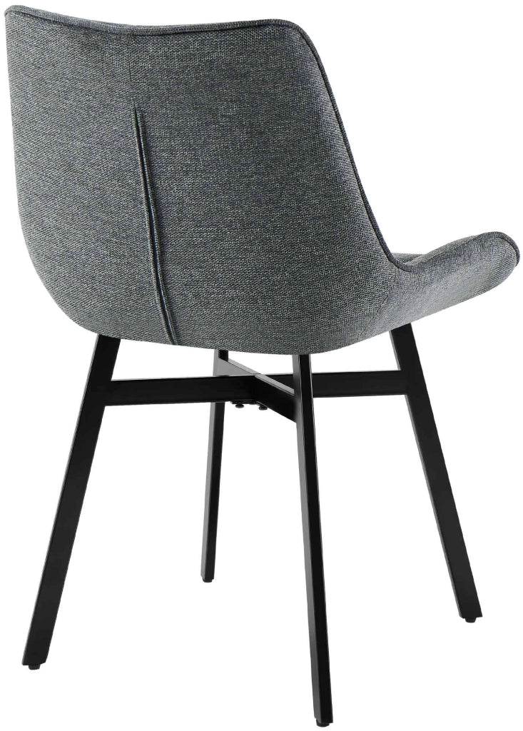 Sedia da Pranzo Colby grigio scuro,Tessuto