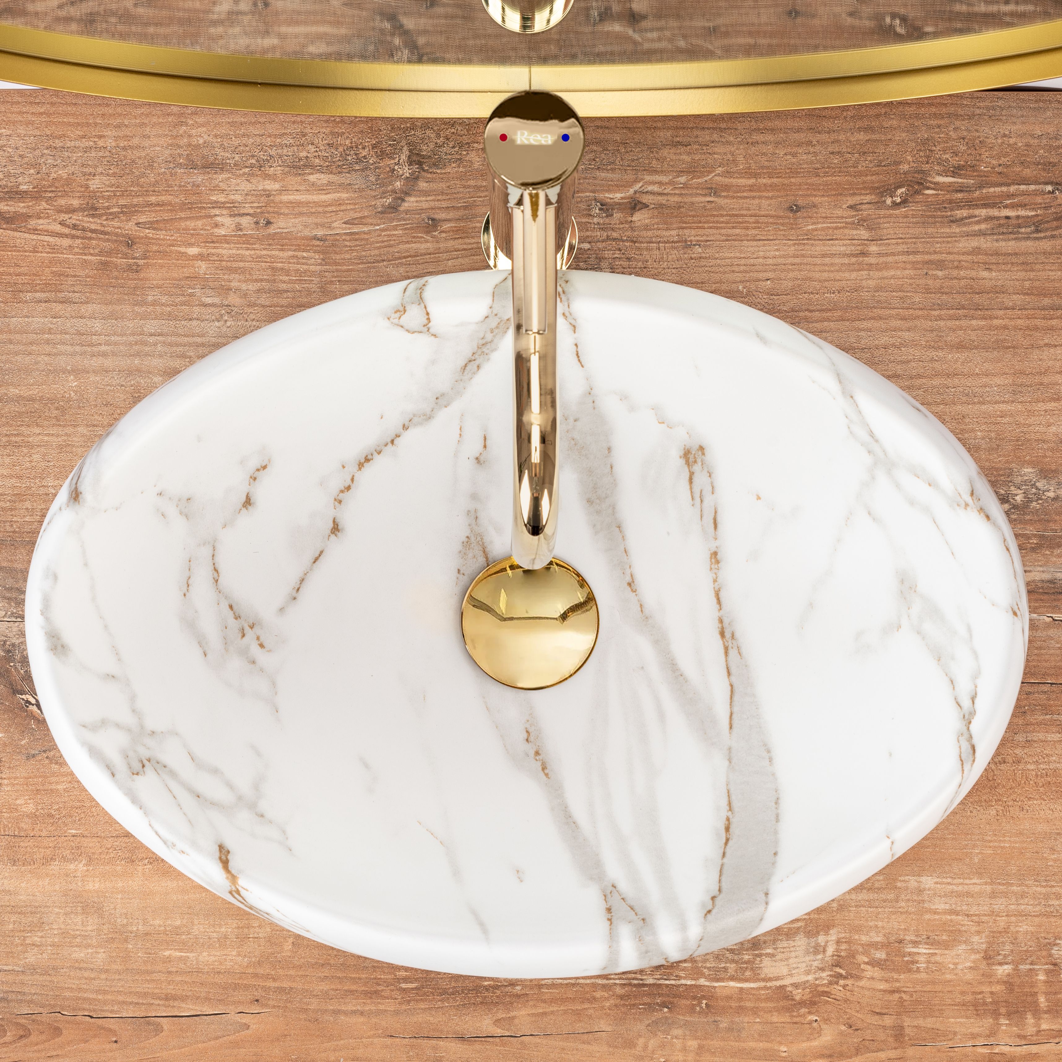 Lavabo Da Appoggio Rea Linda Lava Mat