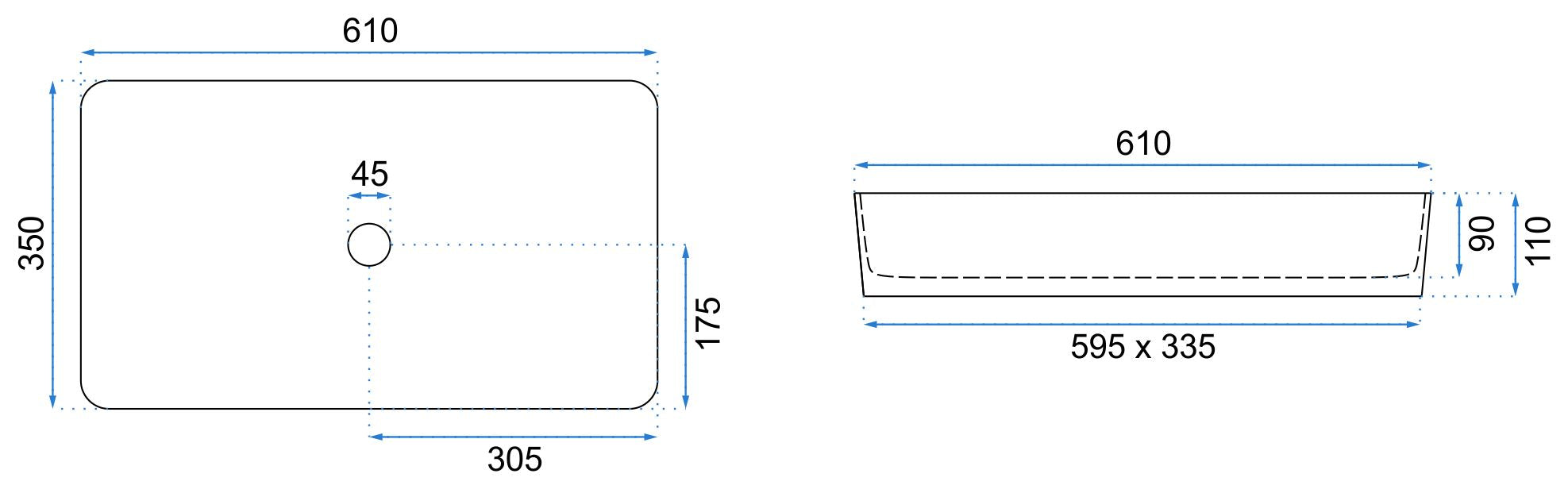 Lavabo Da Appoggio Denis Black Mat
