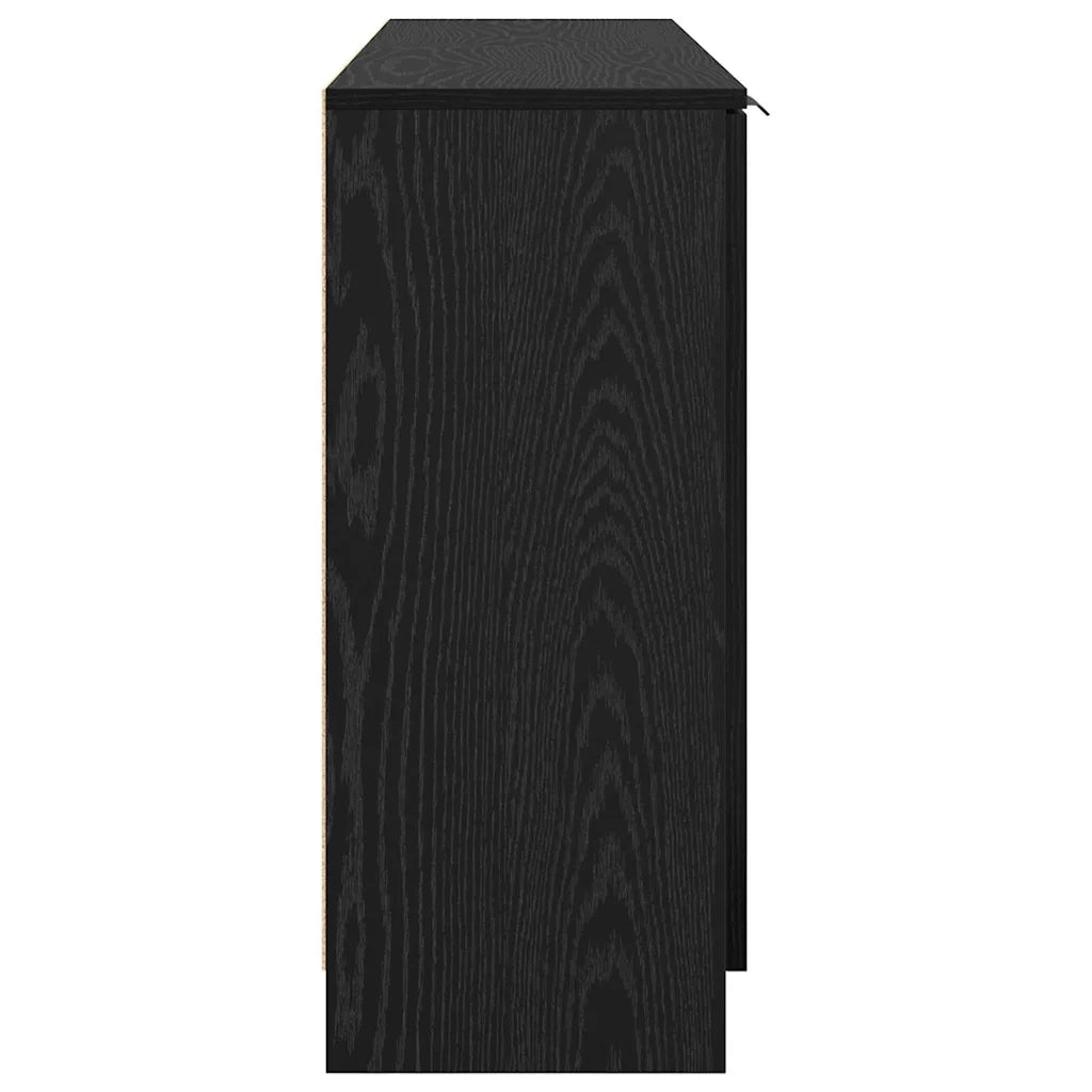 Credenza con cassetto 3 pcs Rovere nero Legno multistrato 3416163