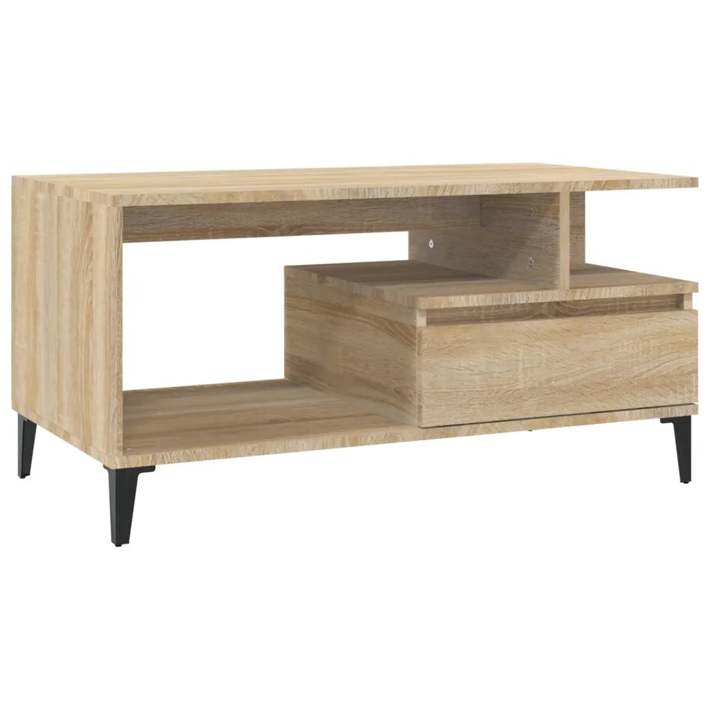 Tavolino da Salotto Rovere Sonoma 90x49x45 cm Legno Multistrato cod mxl 22719