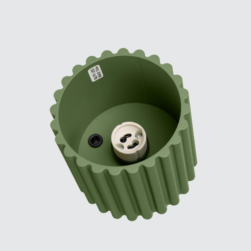 Spot soffitto tondo VISTAO Pure Lume verde oliva GU10 10cm