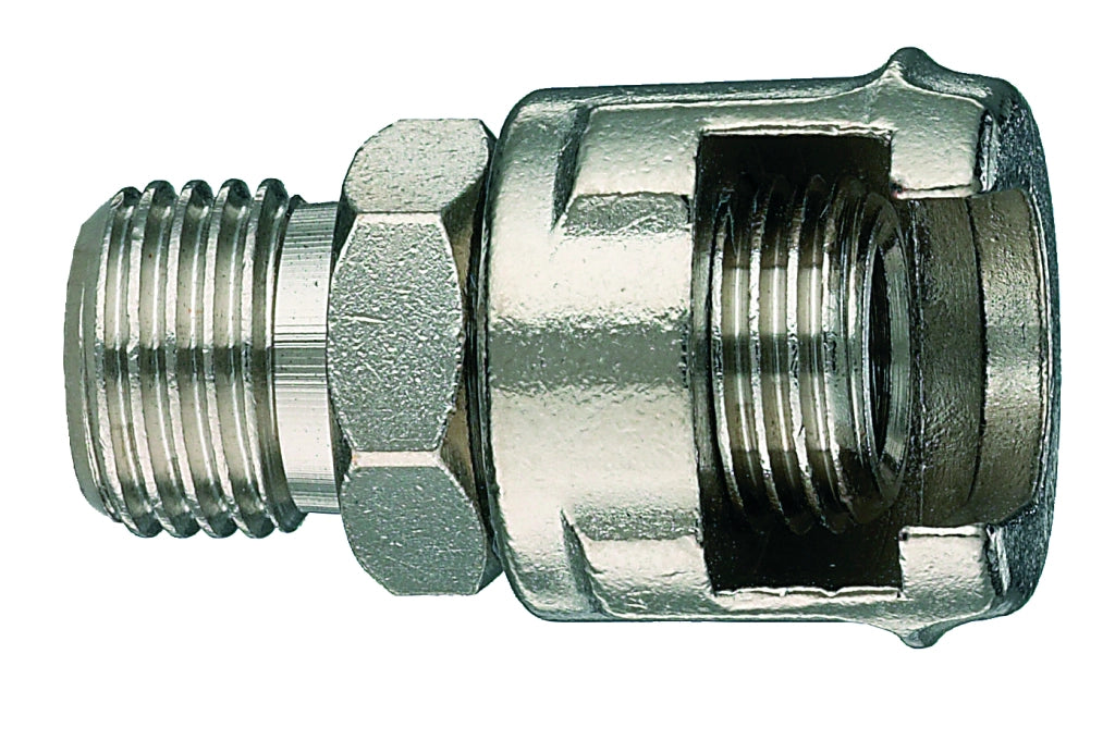 RACCORDO FILETTATO PER COMPRESSORI DADO FRESATO 1/4M (bl 2 pz.)