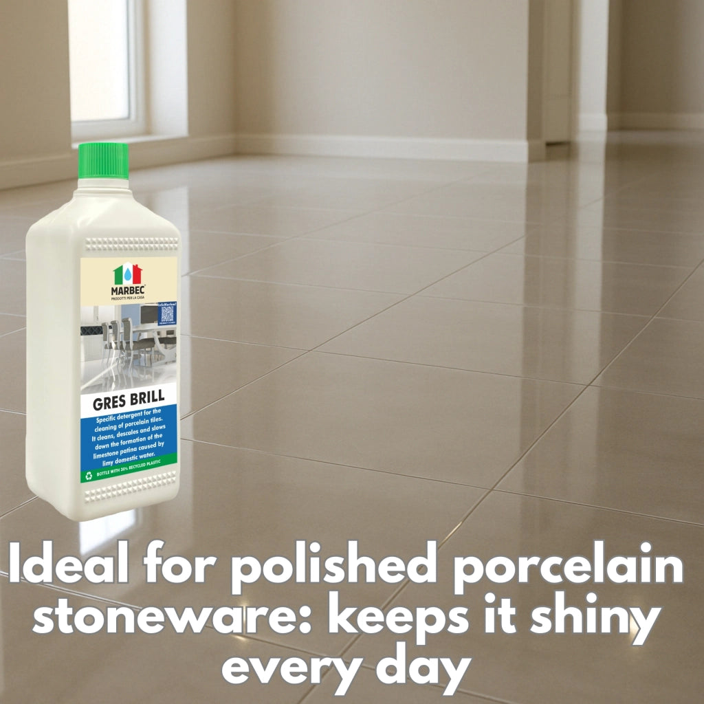 Detergente per gres porcellanato GRES BRILL   1LT + Tampone in Melamina