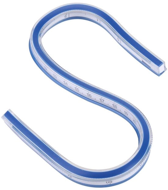 Curva Flexibile a Doppia Faccia da 30cm per Ingegneria e Progetto - Ideale per Disegno e Pittura
