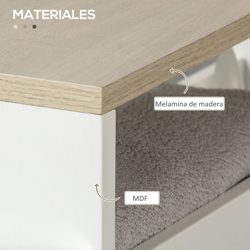 Carrello mobile da bagno con 3 ripiani ¨C zephmum ¨C 50x13x67,5 cm bianco