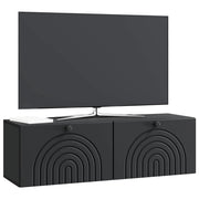 Mobile TV da Muro Montaggio a Parete | Armadietto TV | Mobile Porta TV Nero 98 x 31 x 30 cm
