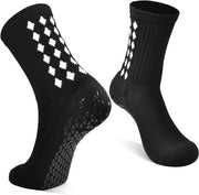 Calzini da calcio per donne e uomini con presa antiscivolo, ammortizzazione anti-scottatura e design respirante - Adatto per sport come calcio, pallacanestro, corsa, yoga e camminata (Nero)
