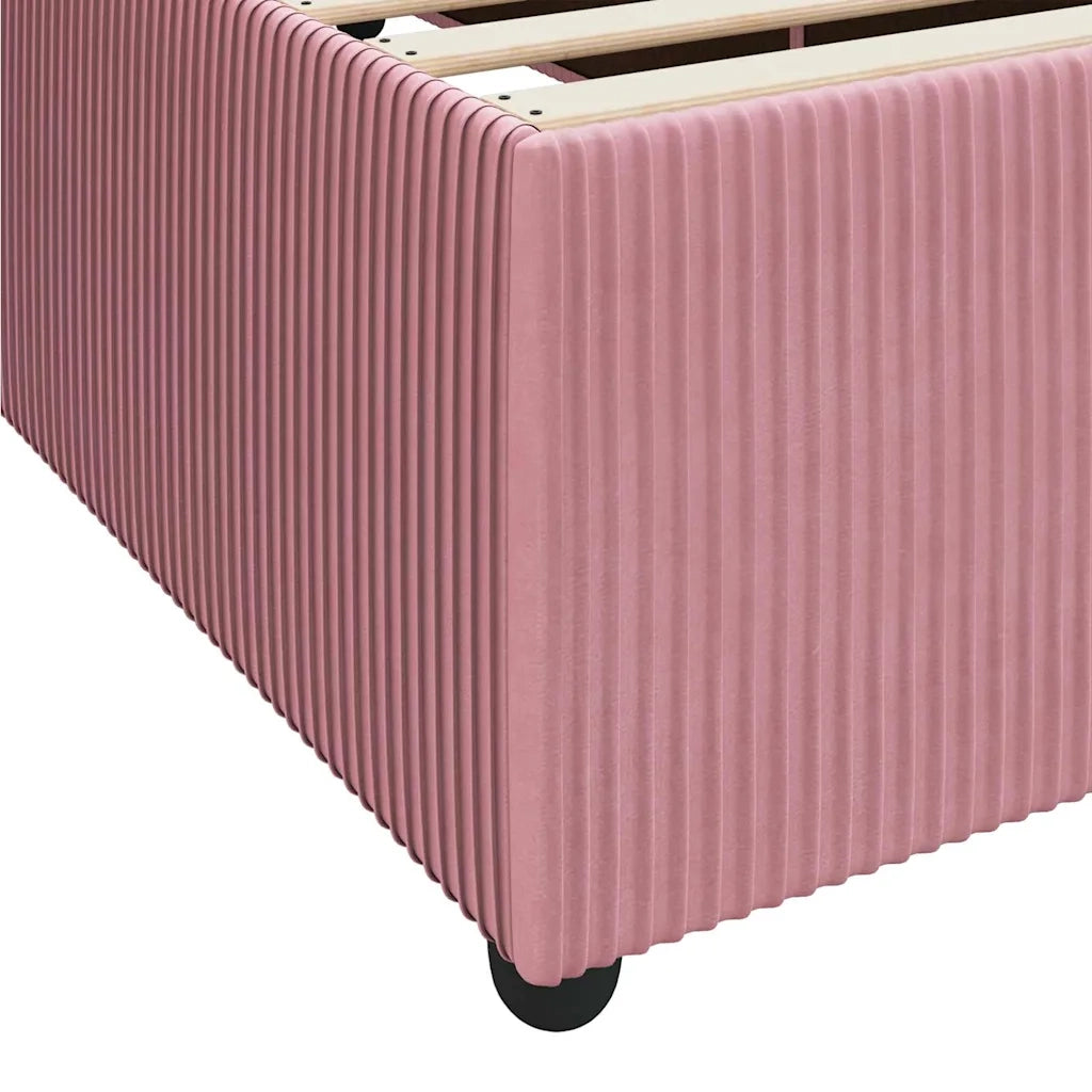 vidaXL Struttura letto con materasso Rosa 200 x 200 cm Velluto