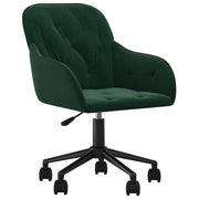 Sedia girevole da ufficio/studio velluto verde scuro 02_0024186