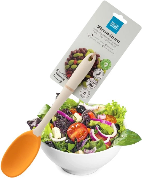 Silicone grande pennello per mescolare, latte e zafferano, resistente al lavastoviglie, trattamento antiaderente, alternativa igienica al legno, resistente al calore (260°C), resistente alle macchie e