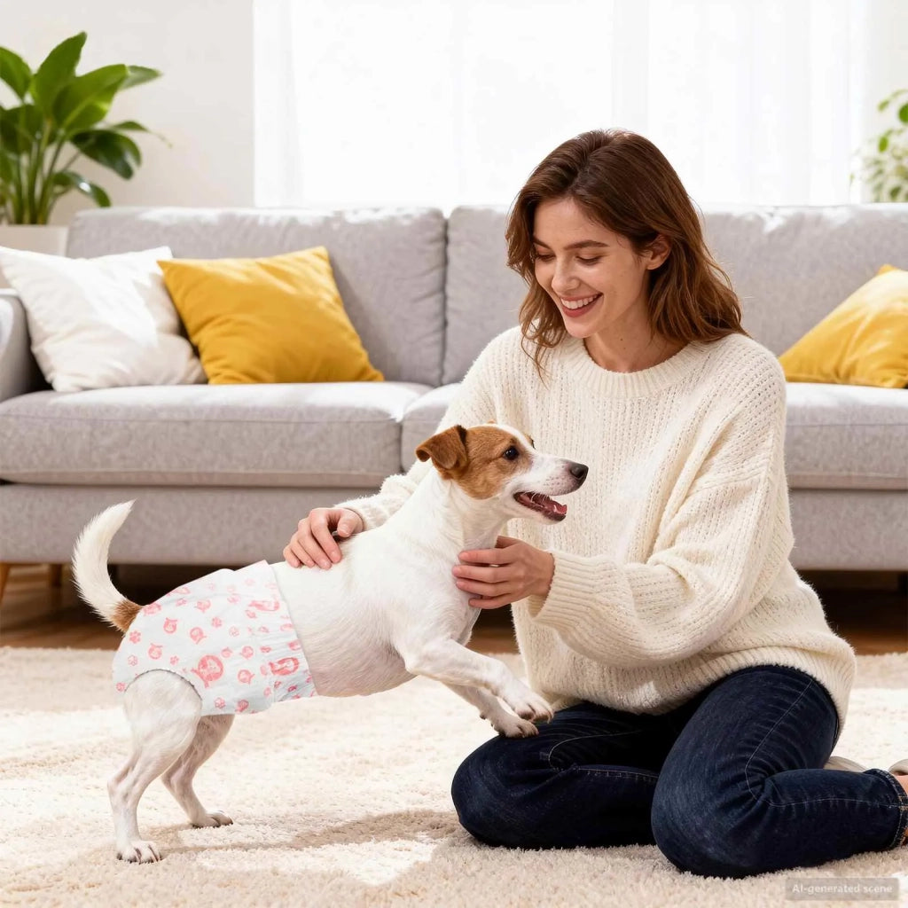 Pannolino usa e getta per cani femmina 50 pcs Bianco XS 42025283
