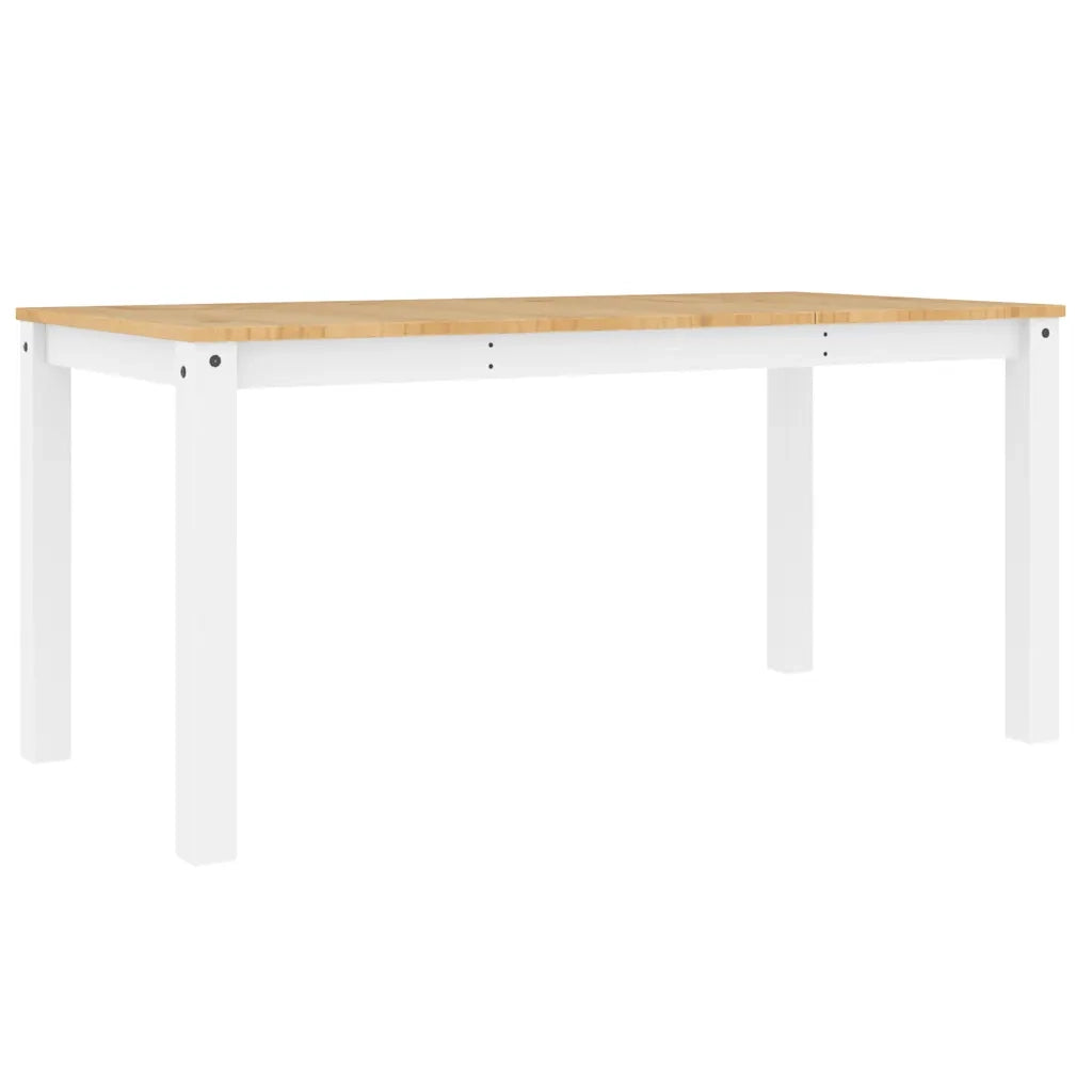 Tavolo da Pranzo PANAMA Bianco 160x80x75 cm Legno Massello Pino 4005707