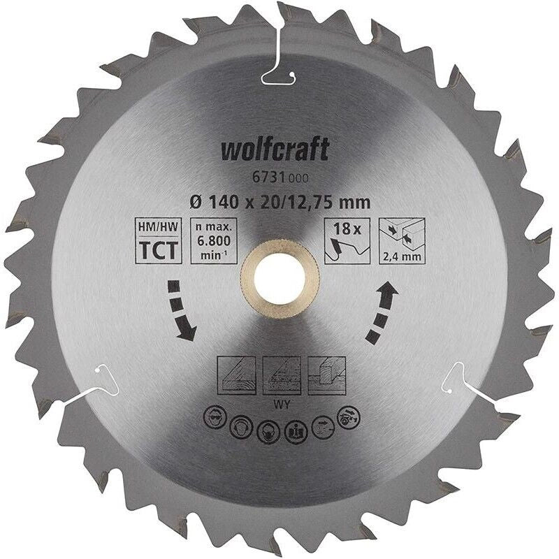 LAMA PER SEGHE CIRCOLARI MANUALI 140 MM 18 DENTI