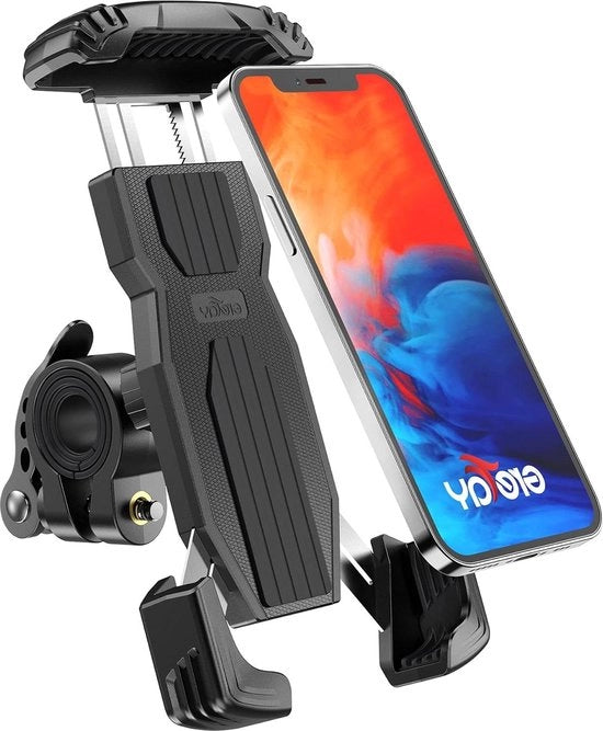 Supporto per Smartphone per Bicicletta - Supporto Anti-Sballo - Chiave Rapida in Acciaio Inossidabile - Rotativo 360 Gradi - Smartphone da 47-69 mm - Nero