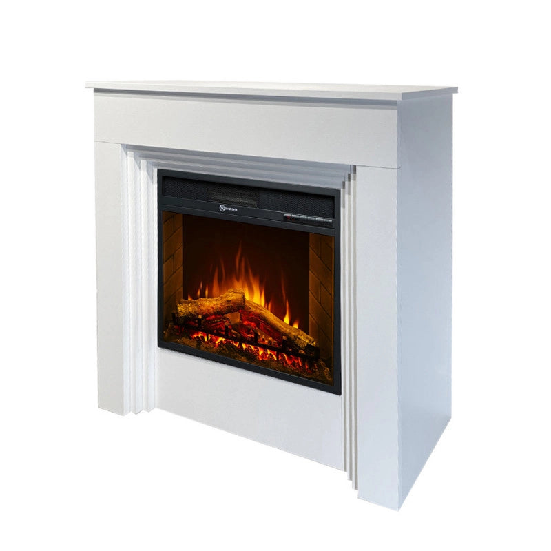 Camino Elettrico Bellini in Legno Bianco – L96×P35×H96