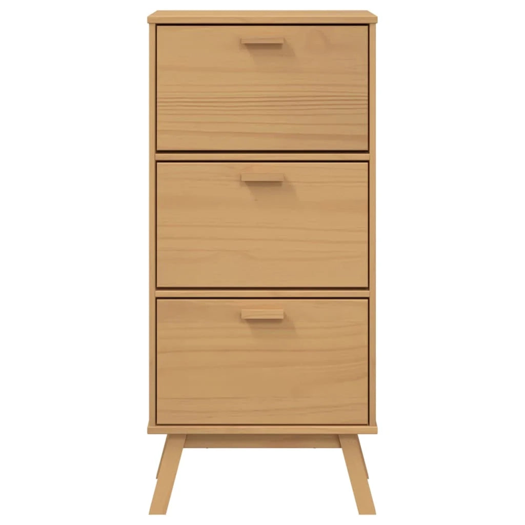 Scarpiera mobile contenitore per scarpe mobile per ingresso/corridoio/soggiorno 55 x 35 x 120 cm legno massello di pino marrone 02_0022033