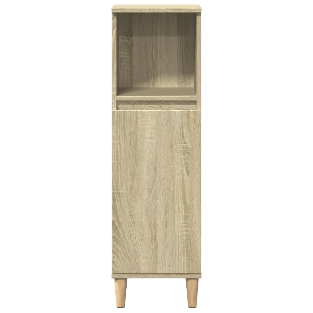 Set Mobili da Bagno | Armadio da bagno 3 pz Rovere Sonoma in Legno Multistrato