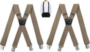 Bretelle per uomo adulti - 2 pezzi - 4 Clip - Bretelle uomo adulti - Bretelle con robuste e forti clip in acciaio - non si staccano - 3,5 x 120 CM
