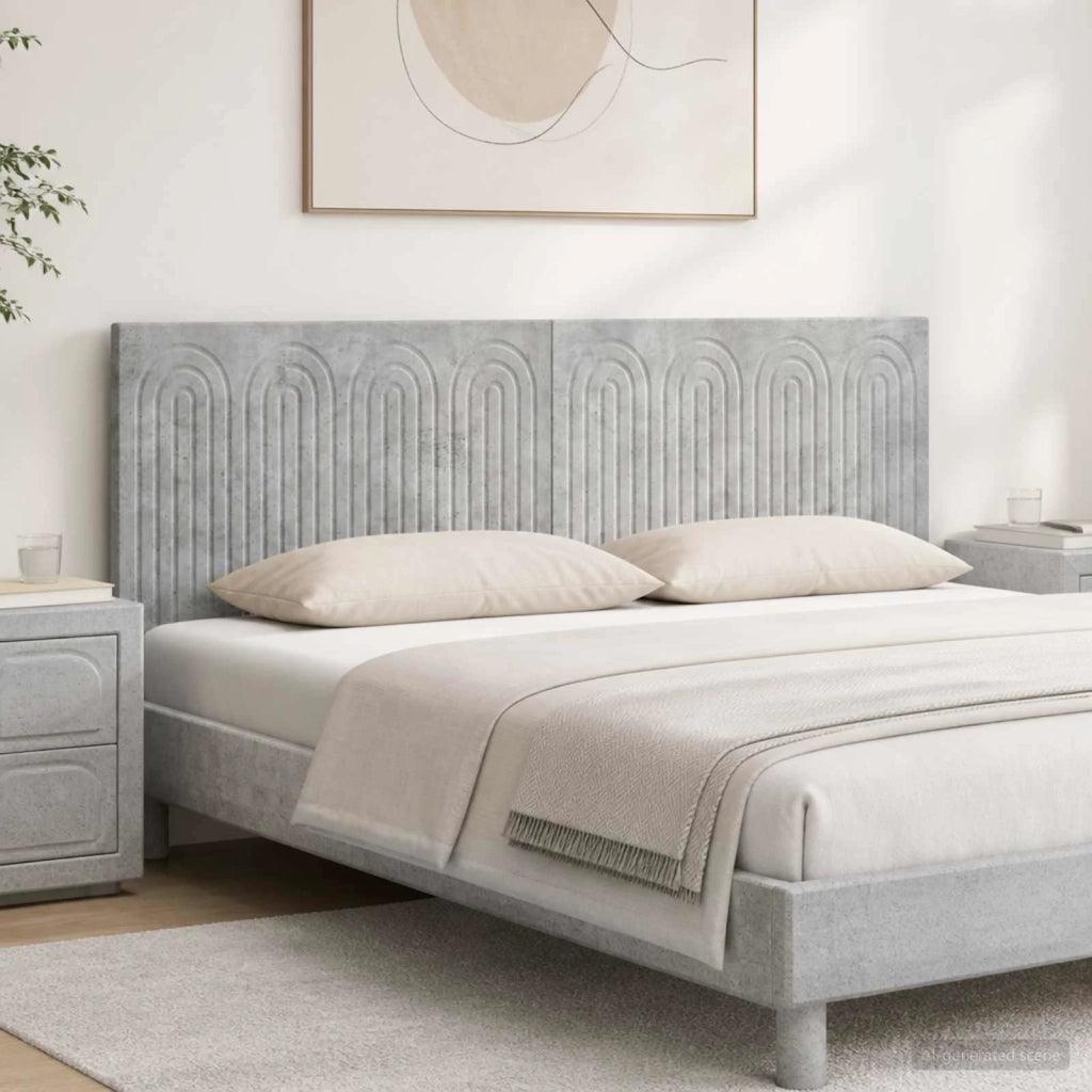 Testiera da Muro ALKMAAR Grigio Cemento Legno ingegnerizzato 896288
