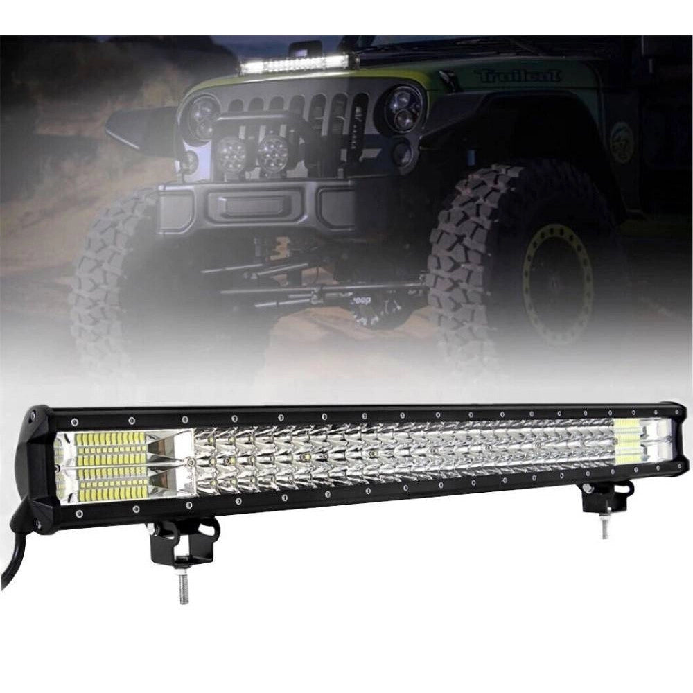 Trade Shop - Faro Barra Supplementare Profondita Auto Fuoristrada 12v 24v 96 Led 288 W 6000k -