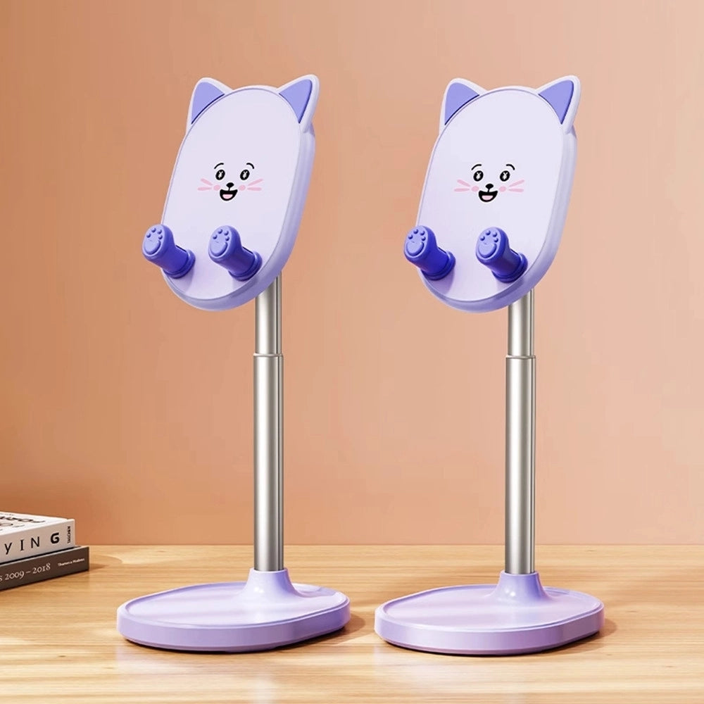 Trade Shop - Supporto Per Cellulare Carino Da Tavolo Regolabile Telescopico Universale Portatile -