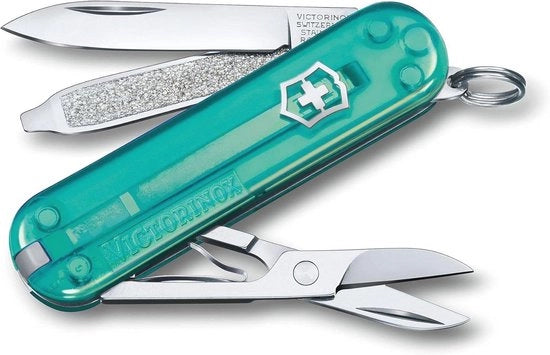 Taschenmesser Classico a 7 Funzioni - Lame - Forbici - Limatore unghie - piccolo - Tropical Surf - 58 mm