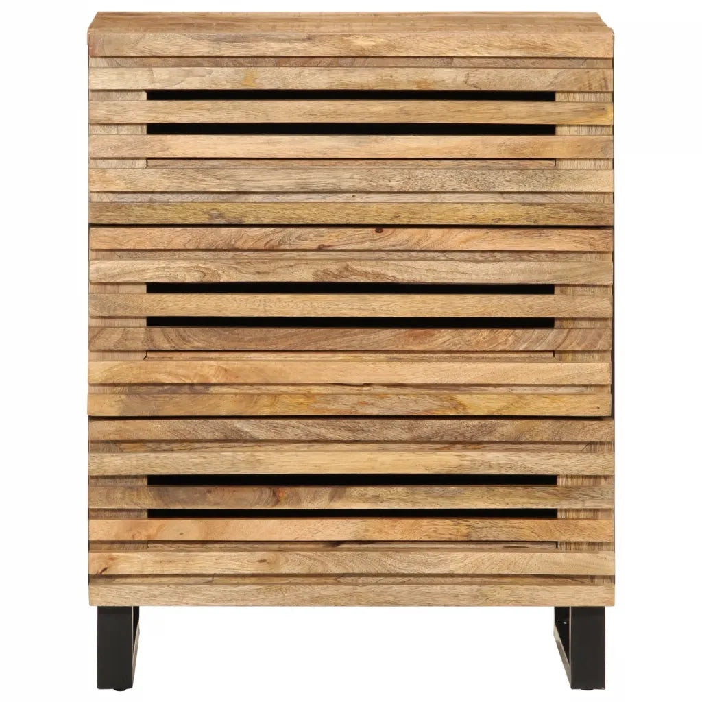 Credenza 60x34x75 cm in Legno Massello di Mango Grezzo 377451
