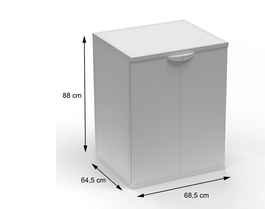Coprilavatrice da Esterno 68,5x64x88 cm 2 Ante Bianco