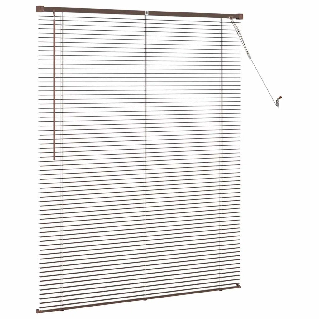 Tenda Veneziana Marrone Scuro con Motivo 150 x 120 cm PVC 42003792