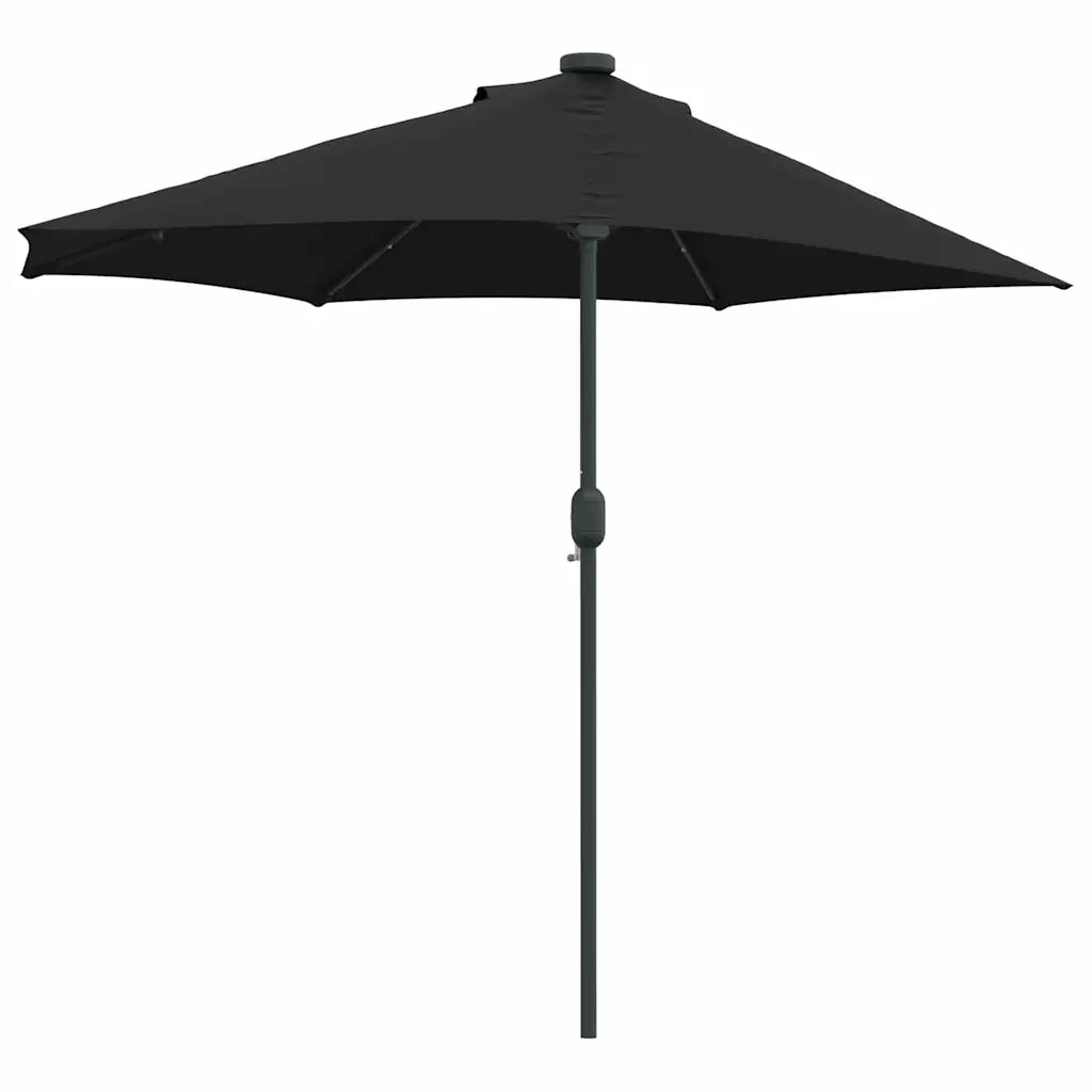 Ombrello da giardino-Ombrellone da spiaggia Nero 294 x 150 x 223 cm