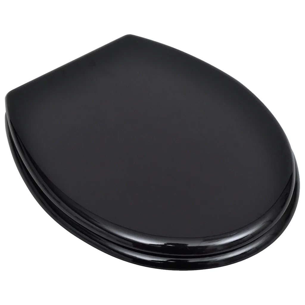 Tavolette WC con Coperchi 2 pz in MDF Nere CFW2032806